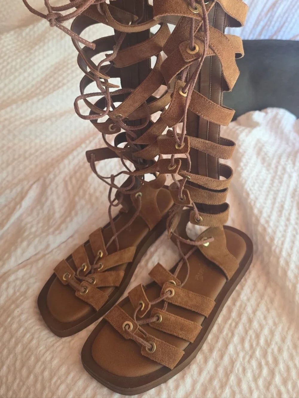 Free People Knee-High Lace-Up Gladiator Sandals